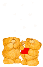 two teddy bears hug