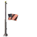 animated American flag at half mast